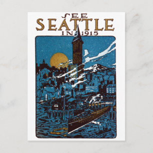 Cartão Postal Ver Seattle em 1915