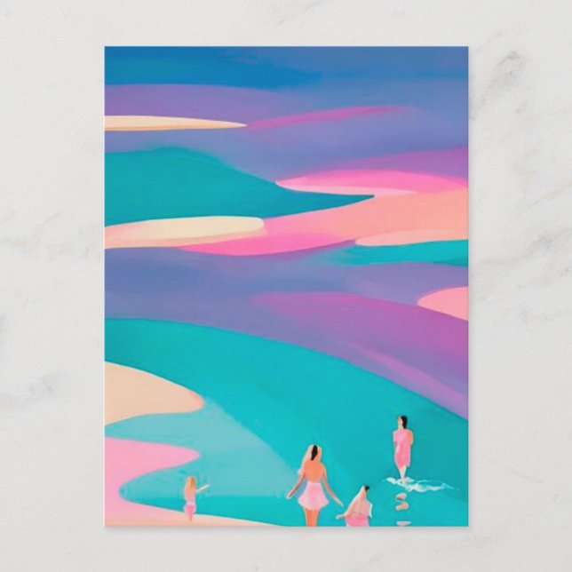 Cartão Postal Verão de praia (Frente)