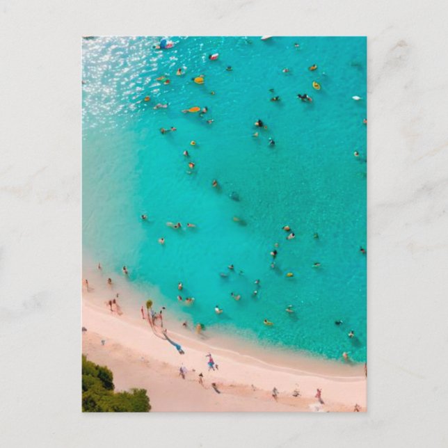 Cartão Postal Verão de praia (Frente)