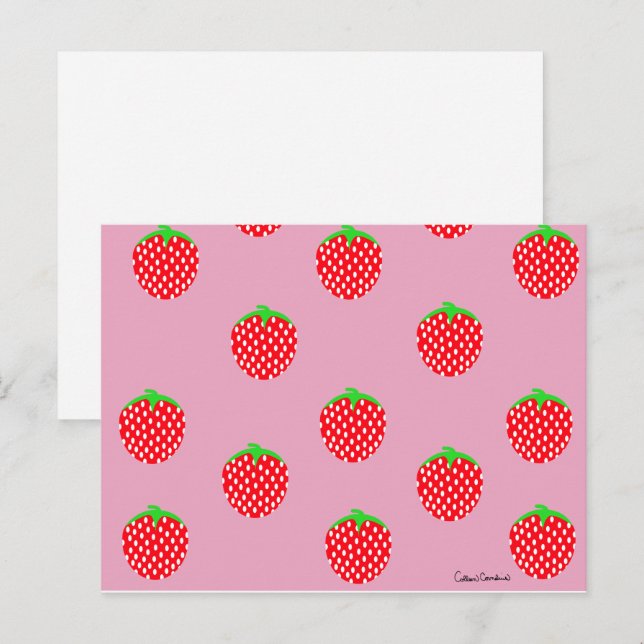 Cartão Postal Verão Lindamente de Morango (Frente/Verso)
