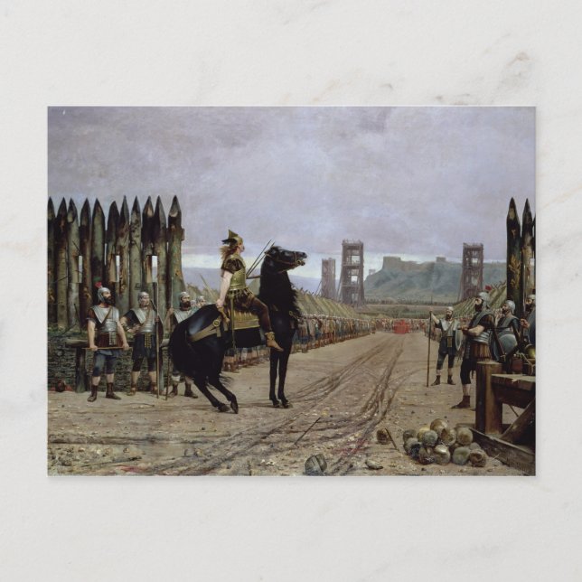 Cartão Postal Vercingetorix antes de Caesar, 52 BC, 1886 (Frente)