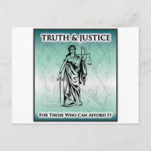 Cartão Postal Verdade e Justiça - Lady Justiça