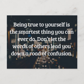 Cartão Postal Verdadeiro Para A Sua Própria Citação