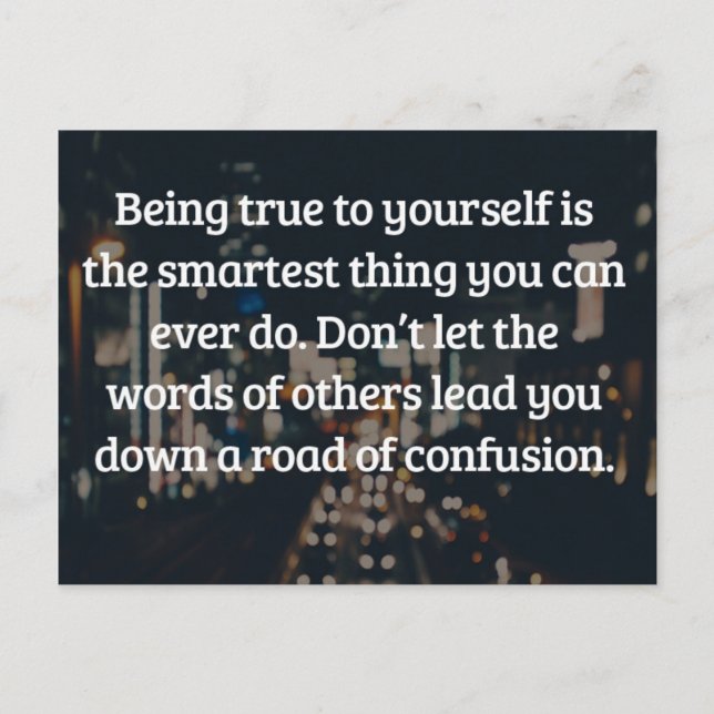 Cartão Postal Verdadeiro Para A Sua Própria Citação (Frente)