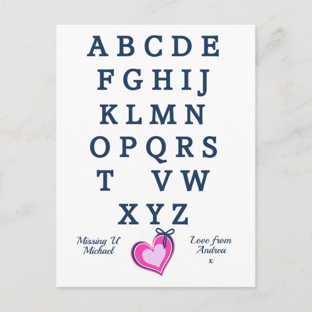 Cartão Postal Verdadeiro Romântico sem Distância (Frente)