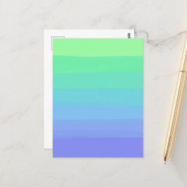 Cartão Postal Verde Brilhante e Gradiente Blues