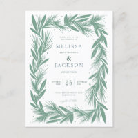 Verde de Casamento da Terra Moderna de inverno