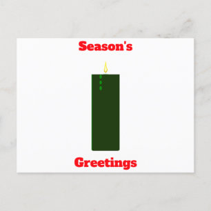 Cartão postal verde de saudações da temporada