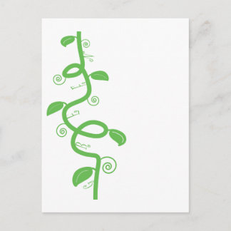 Cartão Postal Verde e Beanstalk