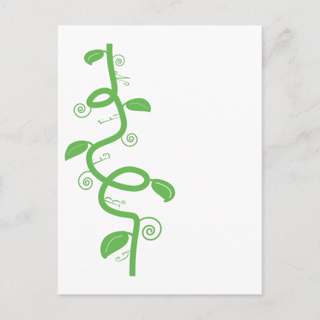 Cartão Postal Verde e Beanstalk (Frente)