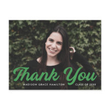 Verde | Graduação De Fotos Em Bold Script Obrigado