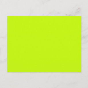 Cartão Postal Verde limão fluorescente Amarelo Neon Personaliza
