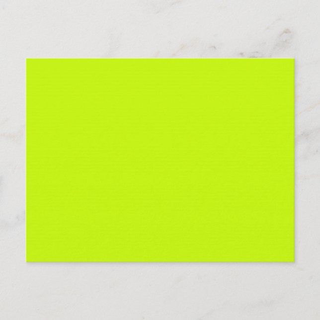 Cartão Postal Verde limão fluorescente Amarelo Neon Personalizad (Frente)