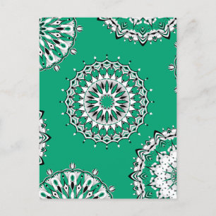 Cartão Postal Verde Mandalas 1