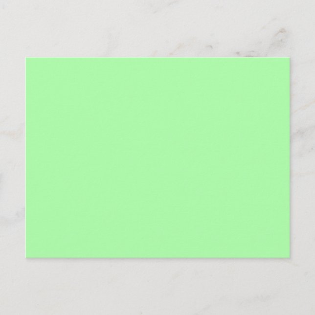 Cartão Postal Verde Menta Branco (Frente)