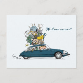 Cartão Postal Verhuiskaart Citroen Snoek blauw