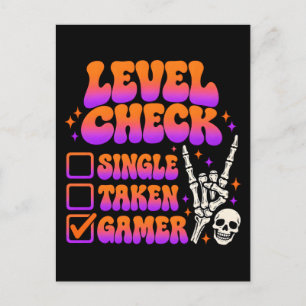 Cartão Postal Verificação de nível humor para fãs de jogos