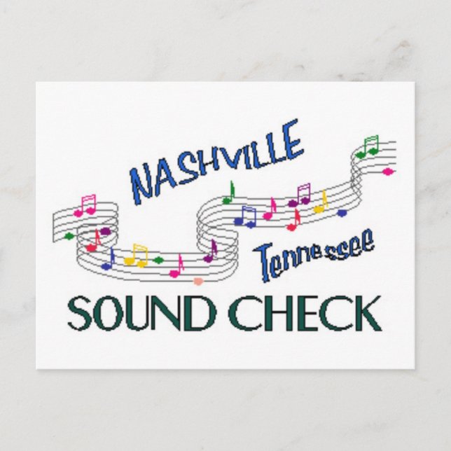 Cartão Postal Verificação de Som de Nashville (Frente)