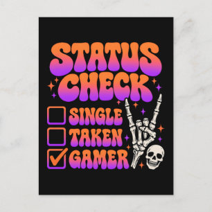 Cartão Postal Verificação de status humor de jogador para fãs de