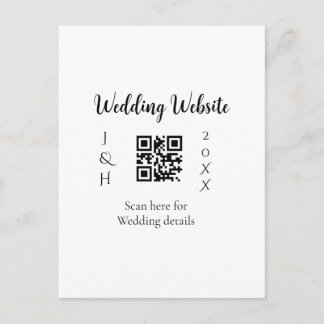 CARTÃO POSTAL VERIFICAR QR DO SITE DO CASAMENTO NOME DO CASAL AN