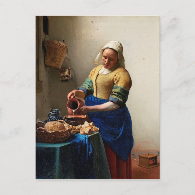 Cartão Postal Vermeer - A Milkmaid (Frente)