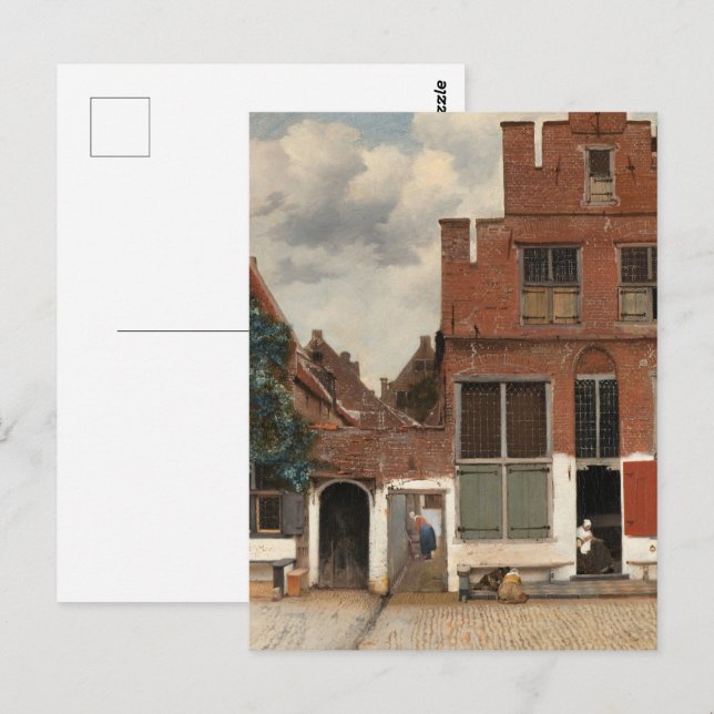 Cartão Postal Vermeer - The Little Street Fine Art (Frente/Verso)