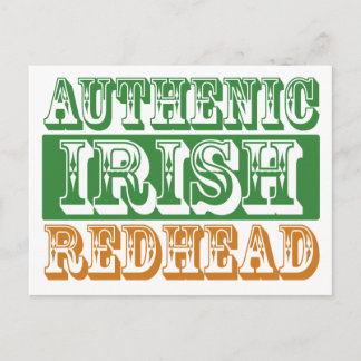 Cartão Postal Vermelhidão Autêntica Irlandesa