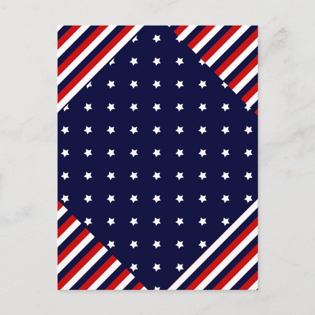 Cartão Postal Vermelho, Branco e Azul (Frente)