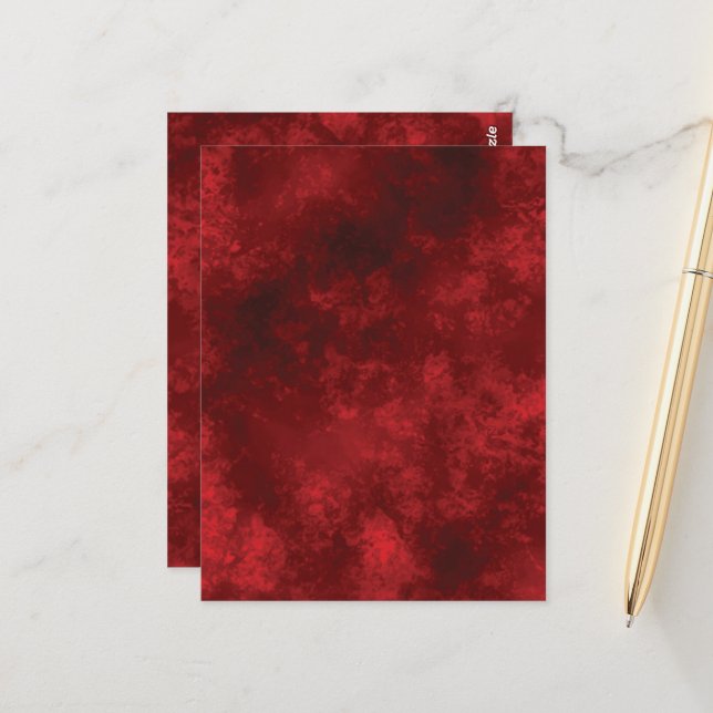 CARTÃO POSTAL VERMELHO EM BRANCO CRIE O SEU (Frente/Verso In Situ)