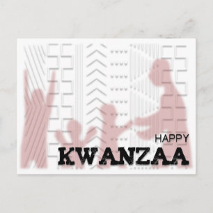 Cartão Postal Vermelho feliz moderno de Kwanzaa