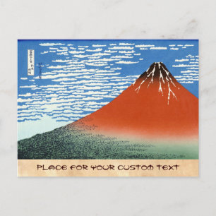Cartão Postal Vermelho Fuji Sul eólica madrugada