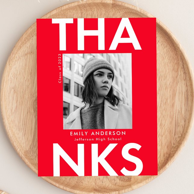 Cartão Postal Vermelho | Graduação de Foto em Formando Negrito O (Criador carregado)