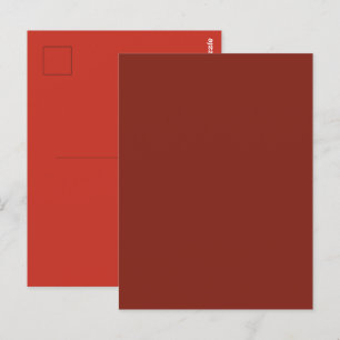 Cartão Postal Vermelho Intenso Outono Estação de Outono Cor Sóli