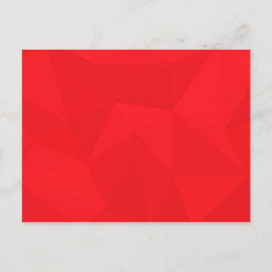 Cartão Postal Vermelho, legal, único, moda, design geométrica