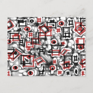 Cartão Postal Vermelho por toda a parte