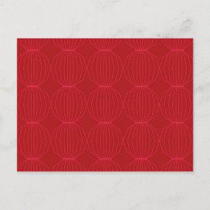 Cartão Postal Vermelho, rosa, legal, único, moda, arte decorativ