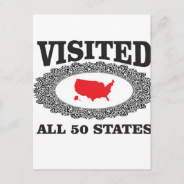 Cartão Postal vermelho visitou todos os estados