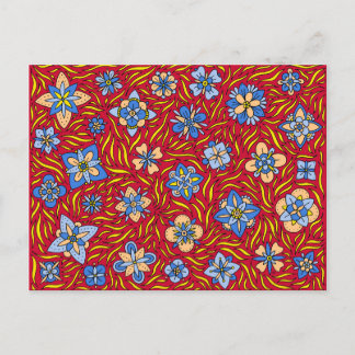 Cartão Postal Vermelhos de Flores de Verão