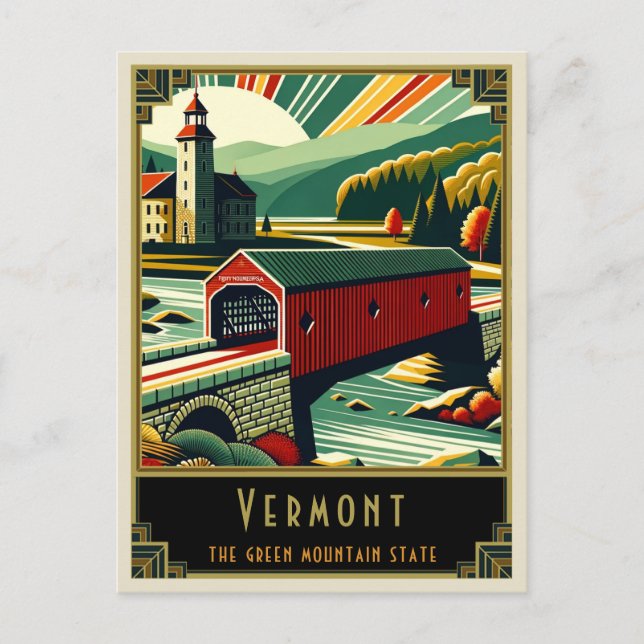 Cartão Postal Vermont | Art Deco (Frente)