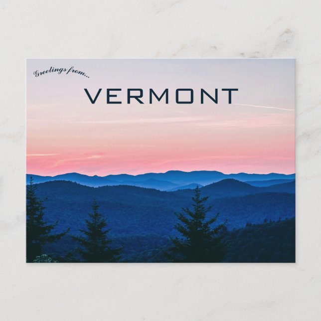 Cartão Postal Vermont EUA (Frente)