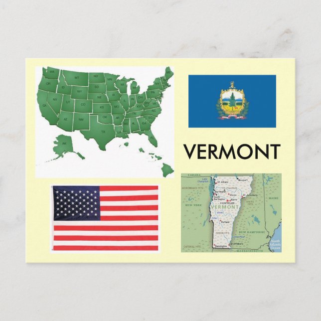 Cartão Postal Vermont, EUA (Frente)
