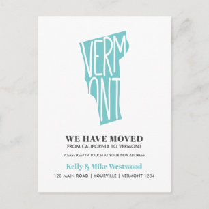 Cartão Postal VERMONT Movimentamos novo endereço Nova casa  
