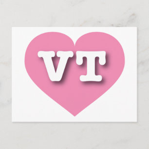 Cartão Postal Vermont Pink Heart - Big Love