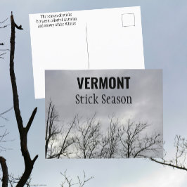 Cartão Postal Vermont Stick Season New England Fotografia