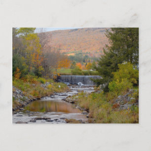 Cartão Postal Vermont Stream Waterfall Autumn