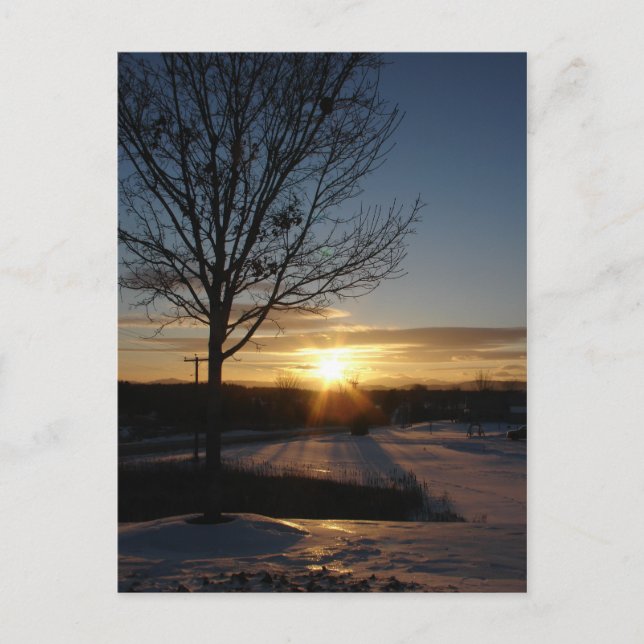 Cartão Postal Vermont Sunset (Frente)