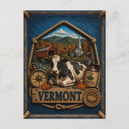 Cartão Postal Vermont Viagens Antigas