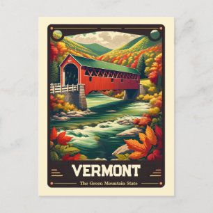 Cartão Postal Vermont Vintage espirituosa patriótica