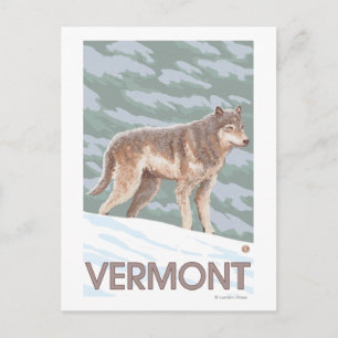 Cartão Postal VermontWolf Scene