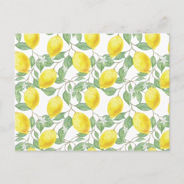Cartão Postal Verões amarelos doces. (Frente)